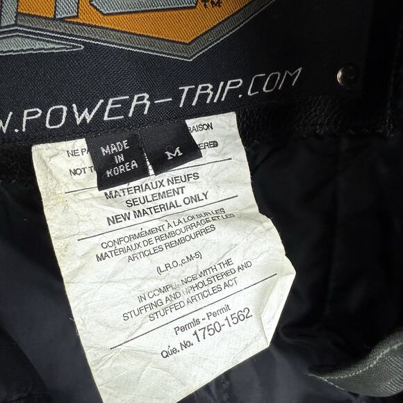 Power Trip Mens Motorcycle Jacket Padded Removable Layer Nylon Full Zip Medium - Picture 9 of 9